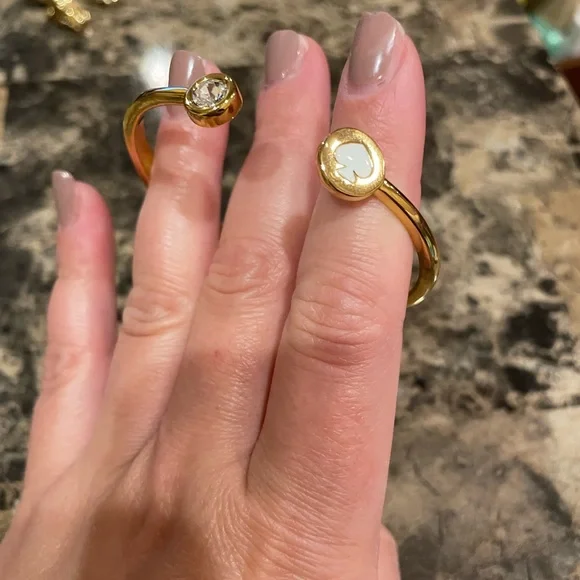 Kate Spade Spot the Spade Open Hinge Bangle - Picture 6 of 7